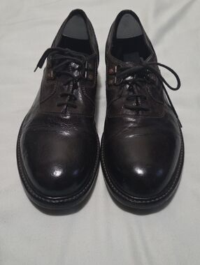 Men's Leather Derby Shoes - Dark Brown